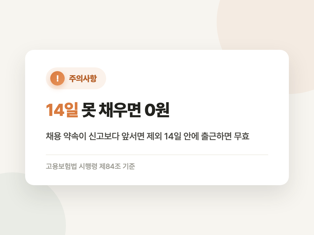 조기재취업수당 2026 조건과 신청 시기 (14일을 잘못 세면 0원) 정리 이미지